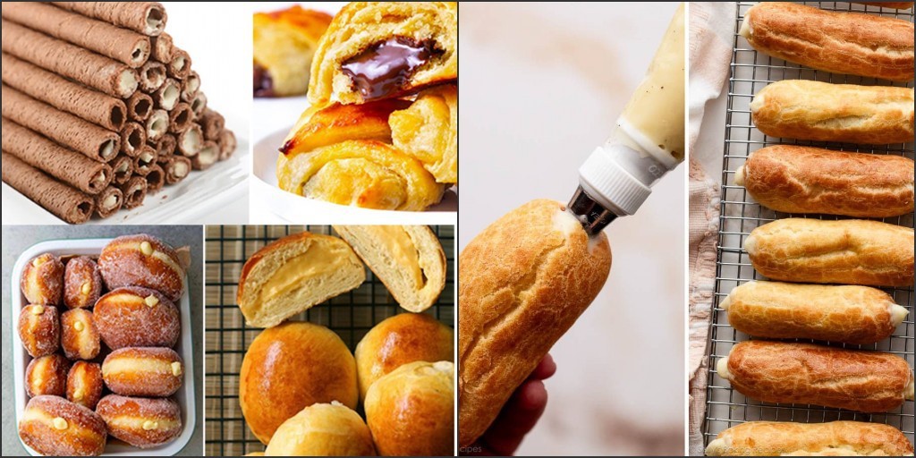 donut waffer roll and eclair donut waffer roll and eclair