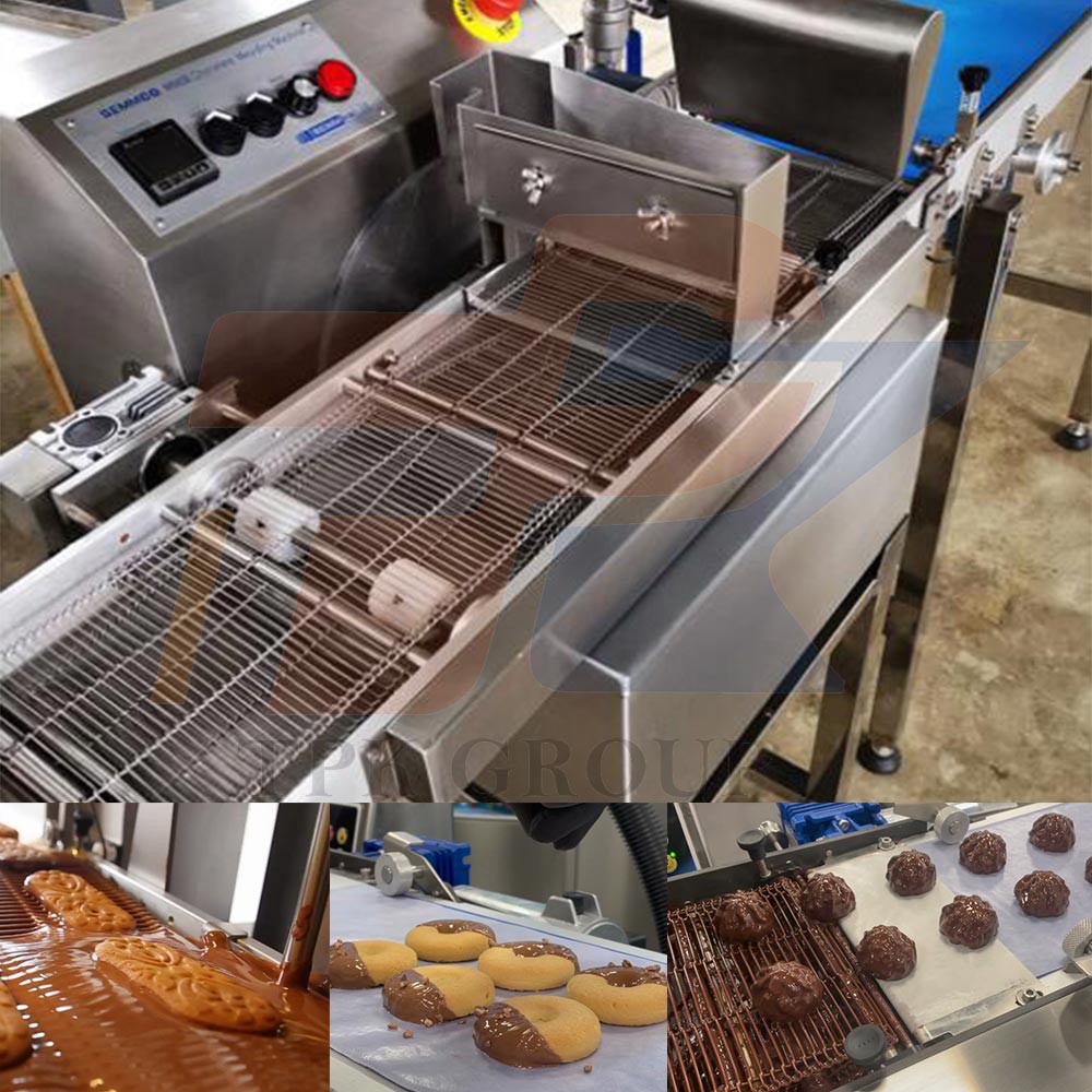 Chocolate depositing coating machine Chocolate depositing coating machine